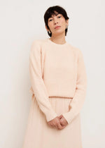 Avery Crew Neck Sweater in Almost Apricot