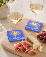 Acrylic Bon Voyage Coaster, Charleston set of 4 with holder
