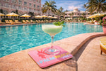 Acrylic Coaster, Palm Beach Set of 4 with holder