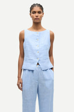 Saloves Vest in Bel Air Blue Mel.