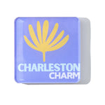 Acrylic Bon Voyage Coaster, Charleston set of 4 with holder