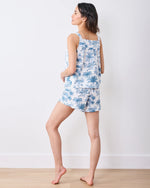 Tropical Toile Back to Bed Short Set in Cloud
