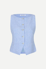 Saloves Vest in Bel Air Blue Mel.