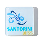 Acrylic coaster, Santorini set of 4 with holder
