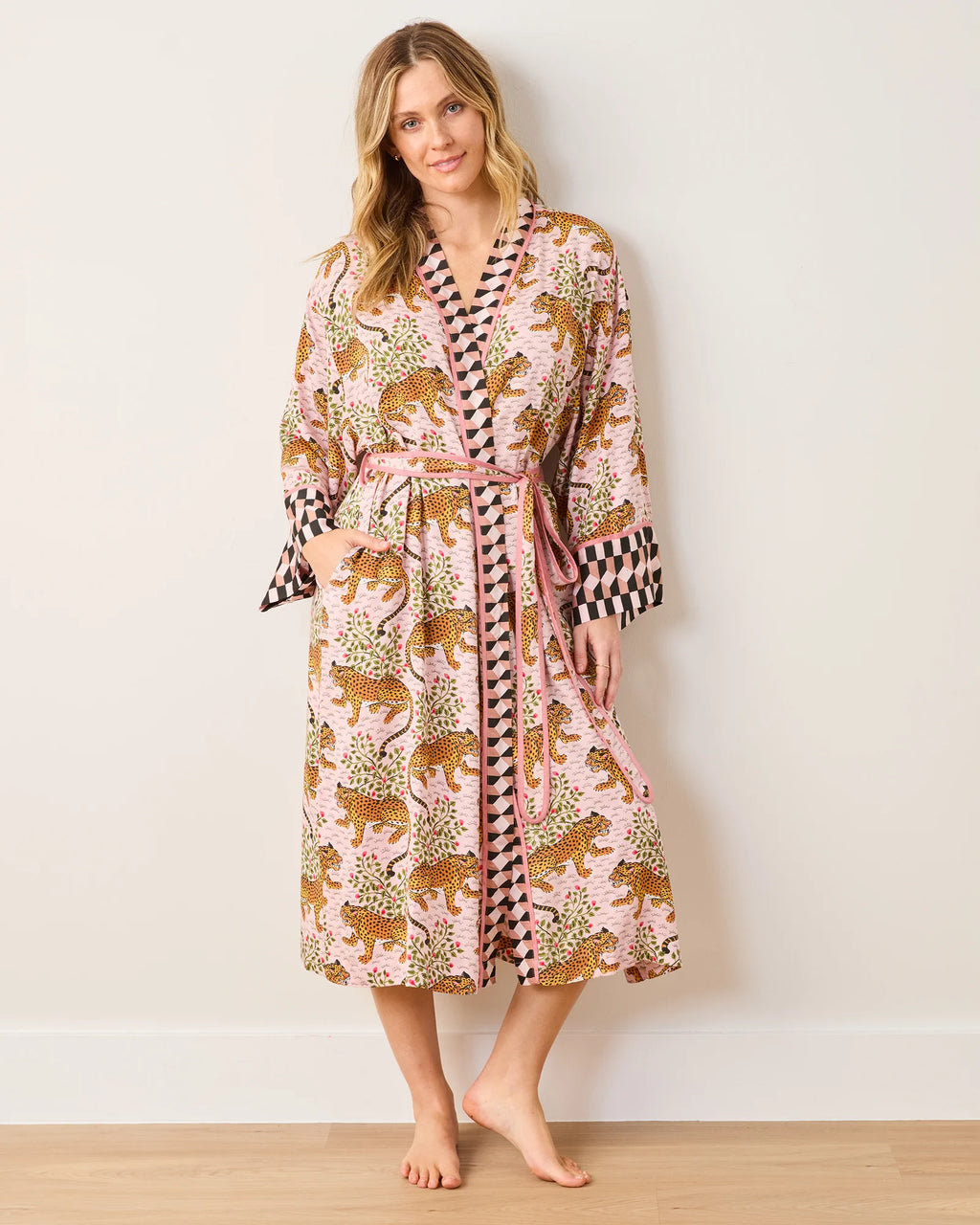 Bagheera- Satin Robe- Blush