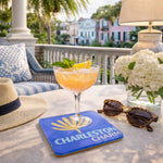 Acrylic Bon Voyage Coaster, Charleston set of 4 with holder