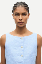 Saloves Vest in Bel Air Blue Mel.