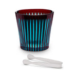 Prism Ice Bucket and Tongs in Bordeaux