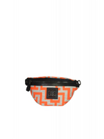 Small Doris Belt Bag in Grey Melange/Orange - Black Strap