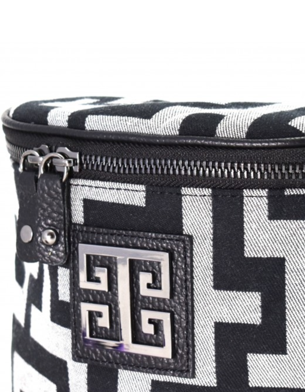 Mikines Crossbody Bag in Ecru/Black- Grey/Lime Strap