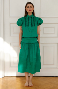Summer Skirt in Emerald Green