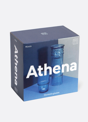 Athena Glasses in Blue - Set of 4
