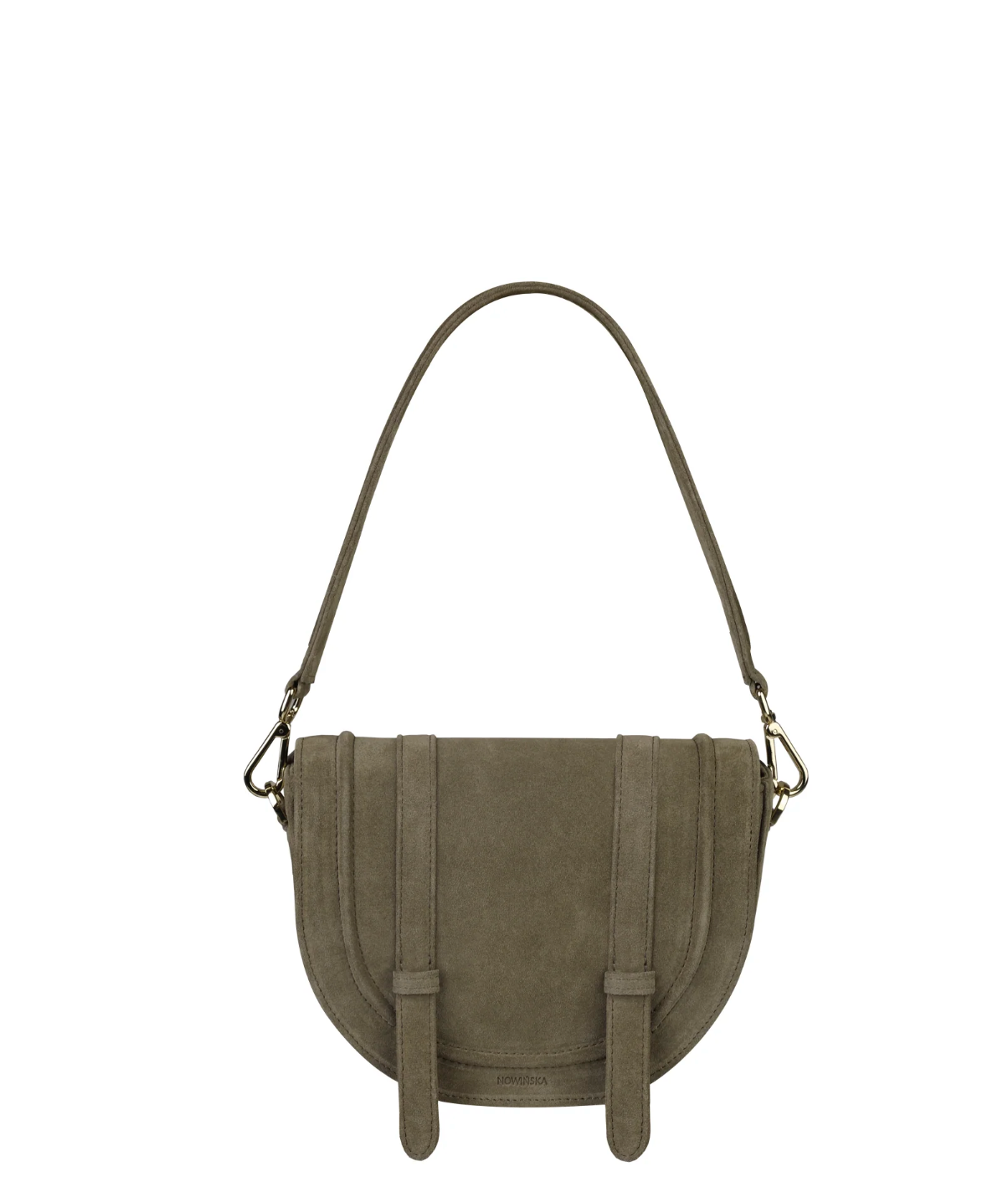 Saddle Bag in Suede Olive