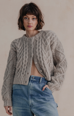 Yaga Day Cardigan in Oatstraw