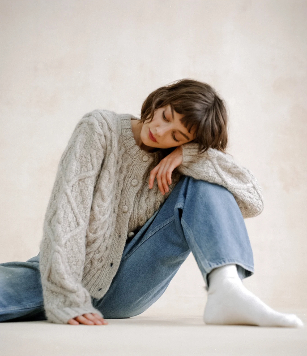 Yaga Day Cardigan in Oatstraw