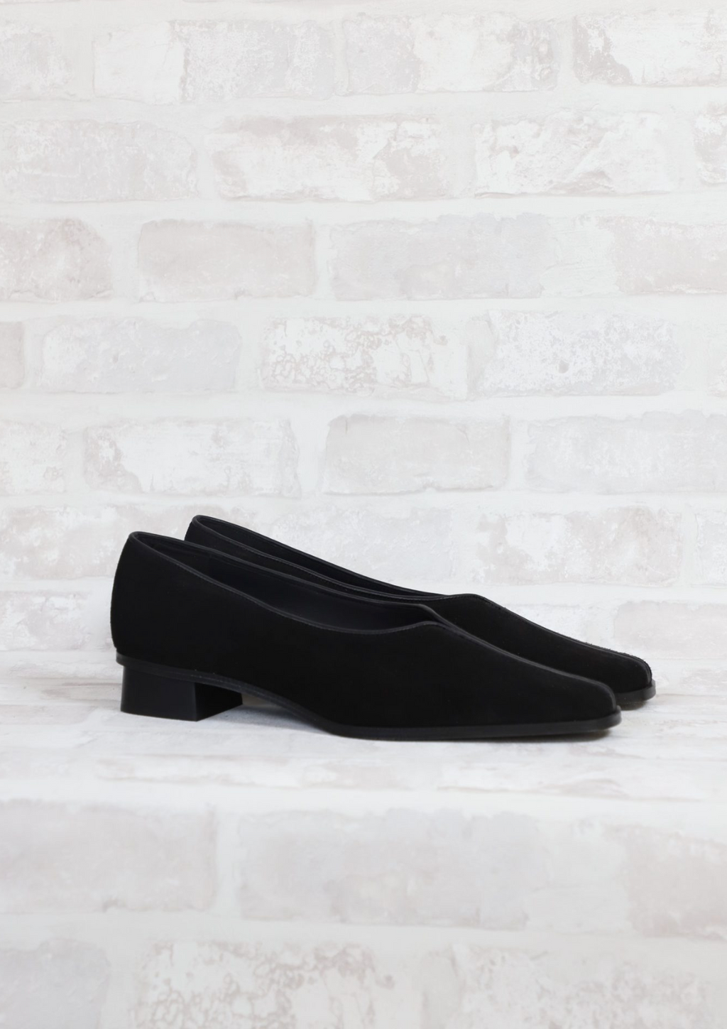 Suede Leather Loafers in Black