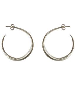 Medium Silver Chenier Hoops