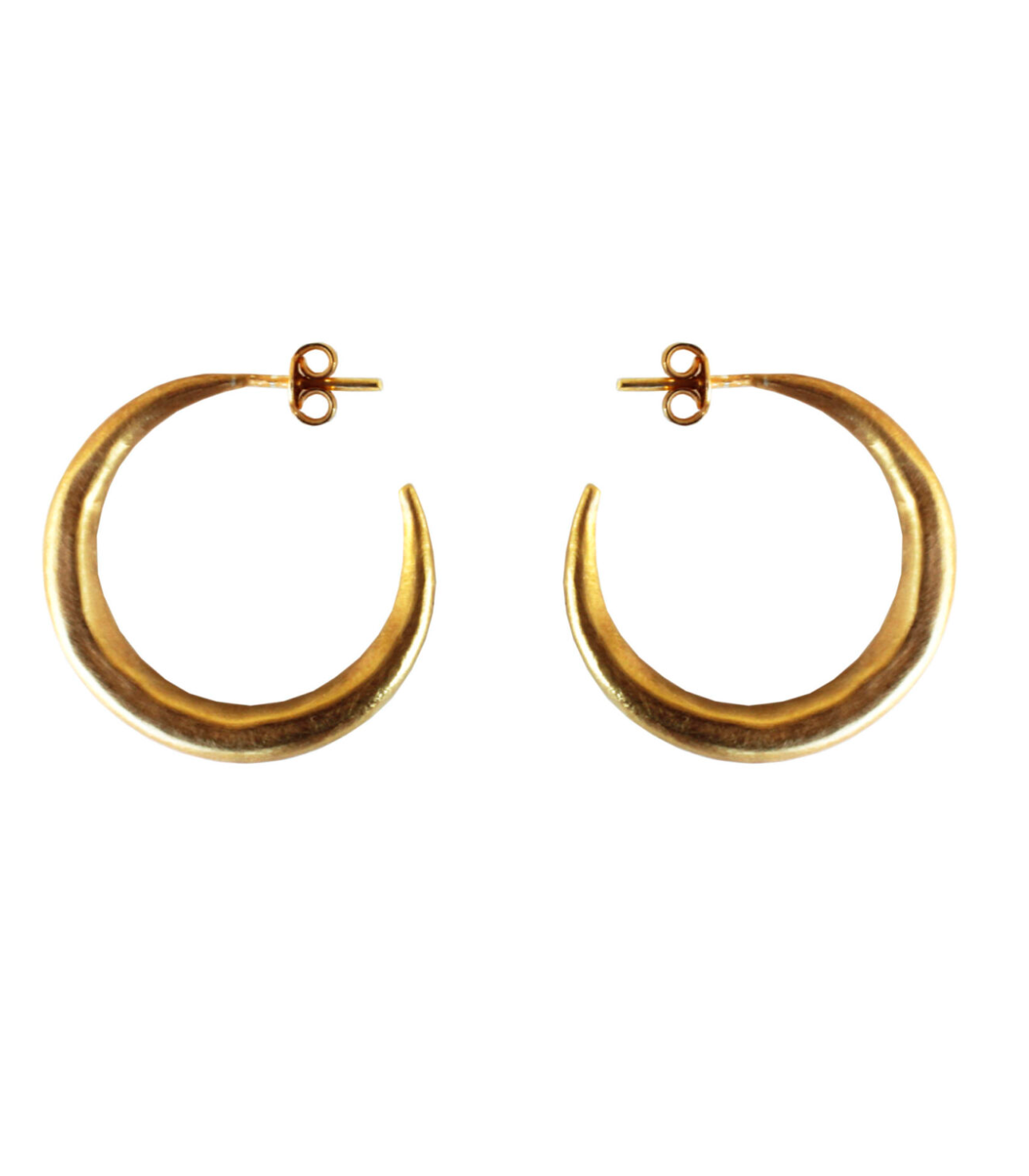 Small Gold Plated Chenier Hoops