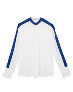 Ivy Blouse in Ivory/Blue