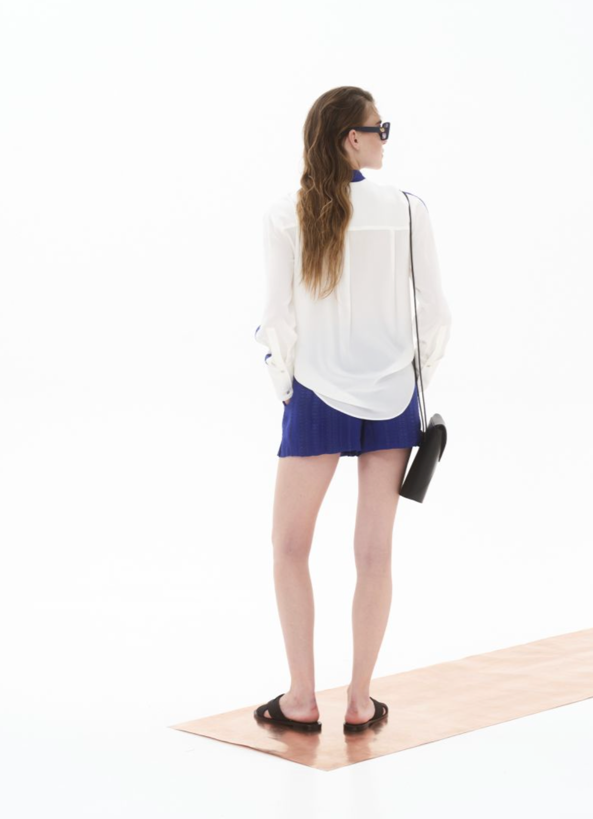 Ivy Blouse in Ivory/Blue