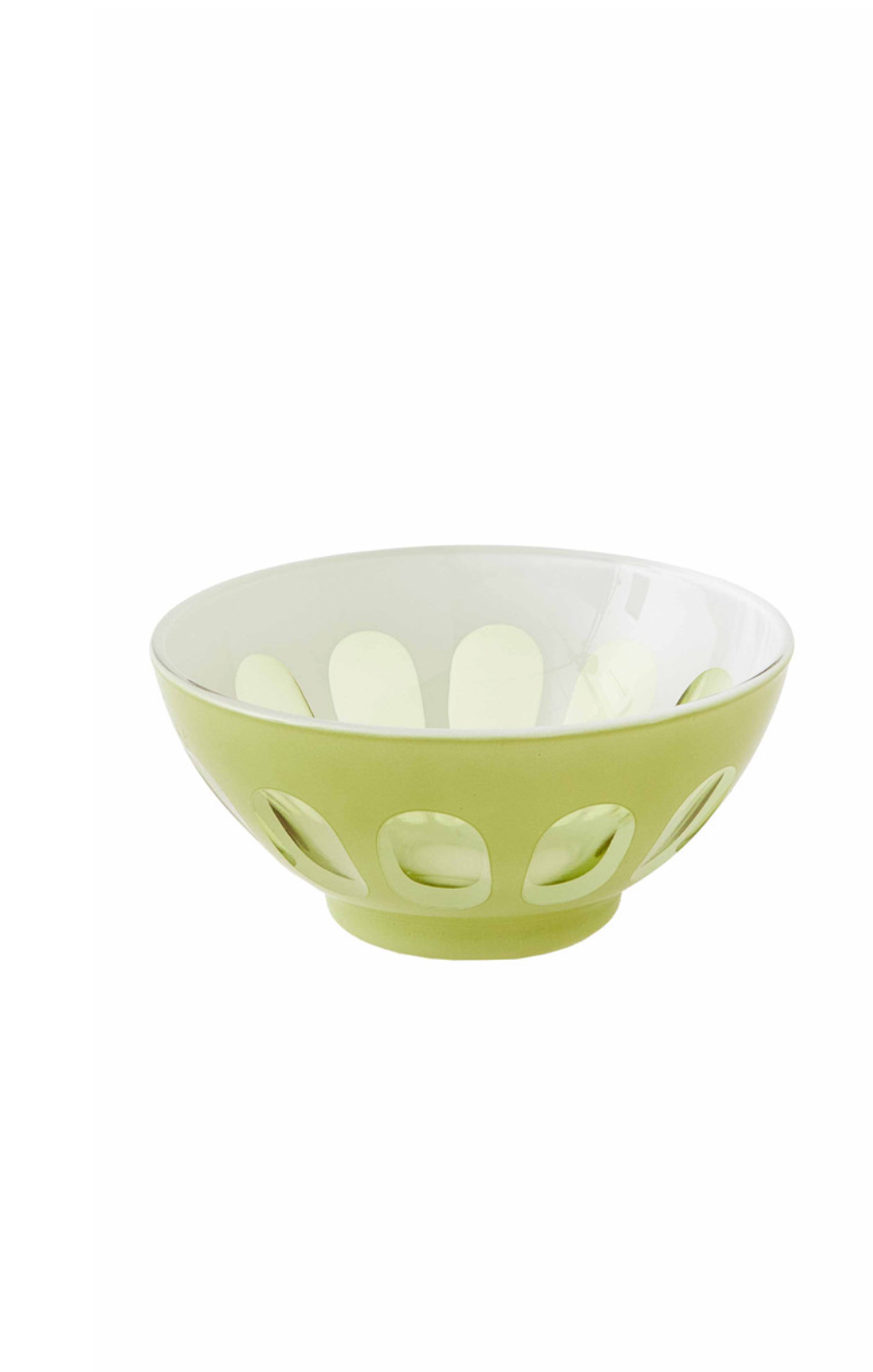 Rialto Glass Bowl in Pale Sage