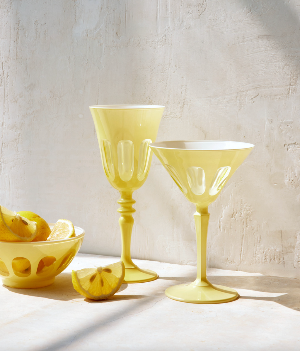 Rialto Martini Glass in Crème