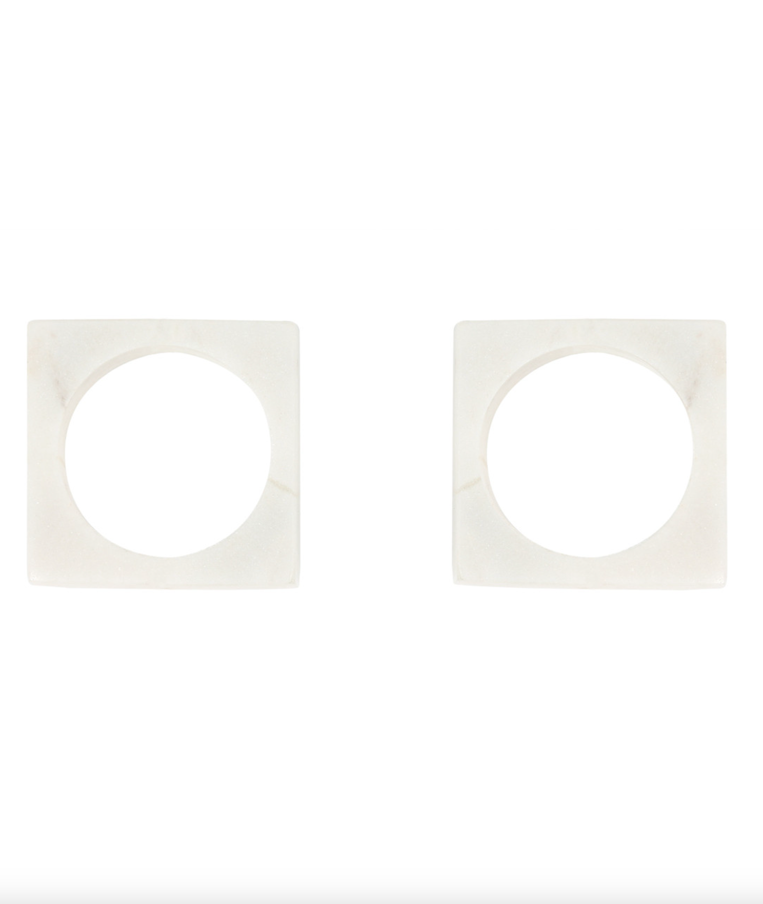 Marble White Napkin Ring Set/2