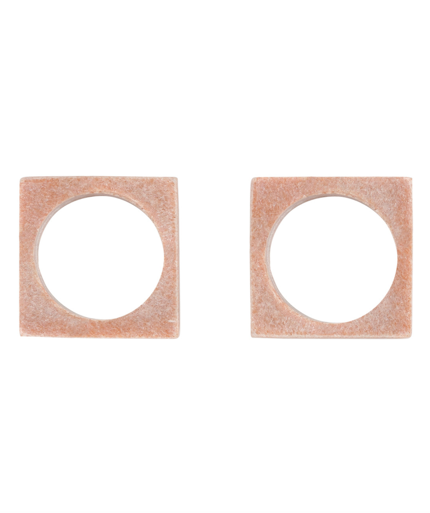 Marble Pink Napkin Ring Set/2