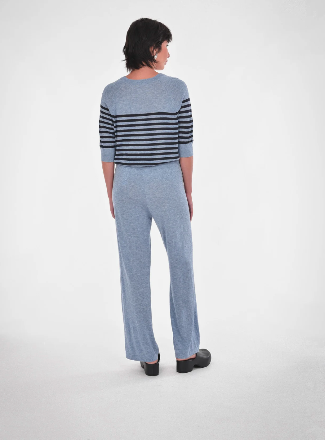 Lora Pant in Blue Melange