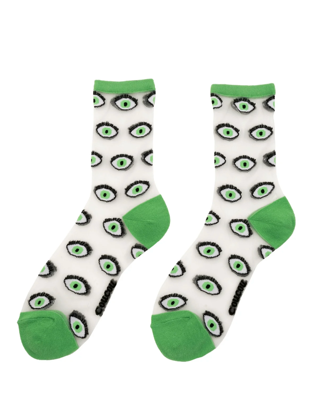 Eye Sheer Socks- Green