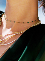 Arabian Emerald Enamel Chain