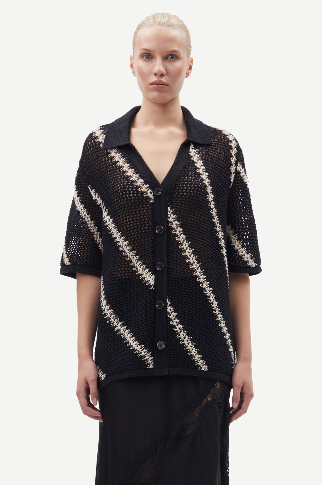 Saisha Shirt in Black Stripe