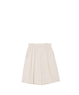 Ovid Shorts in Ivory Stripes