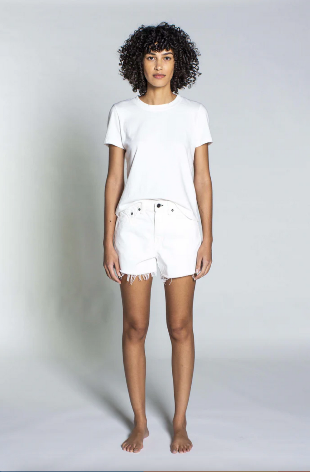 High Rise Short in Ivory