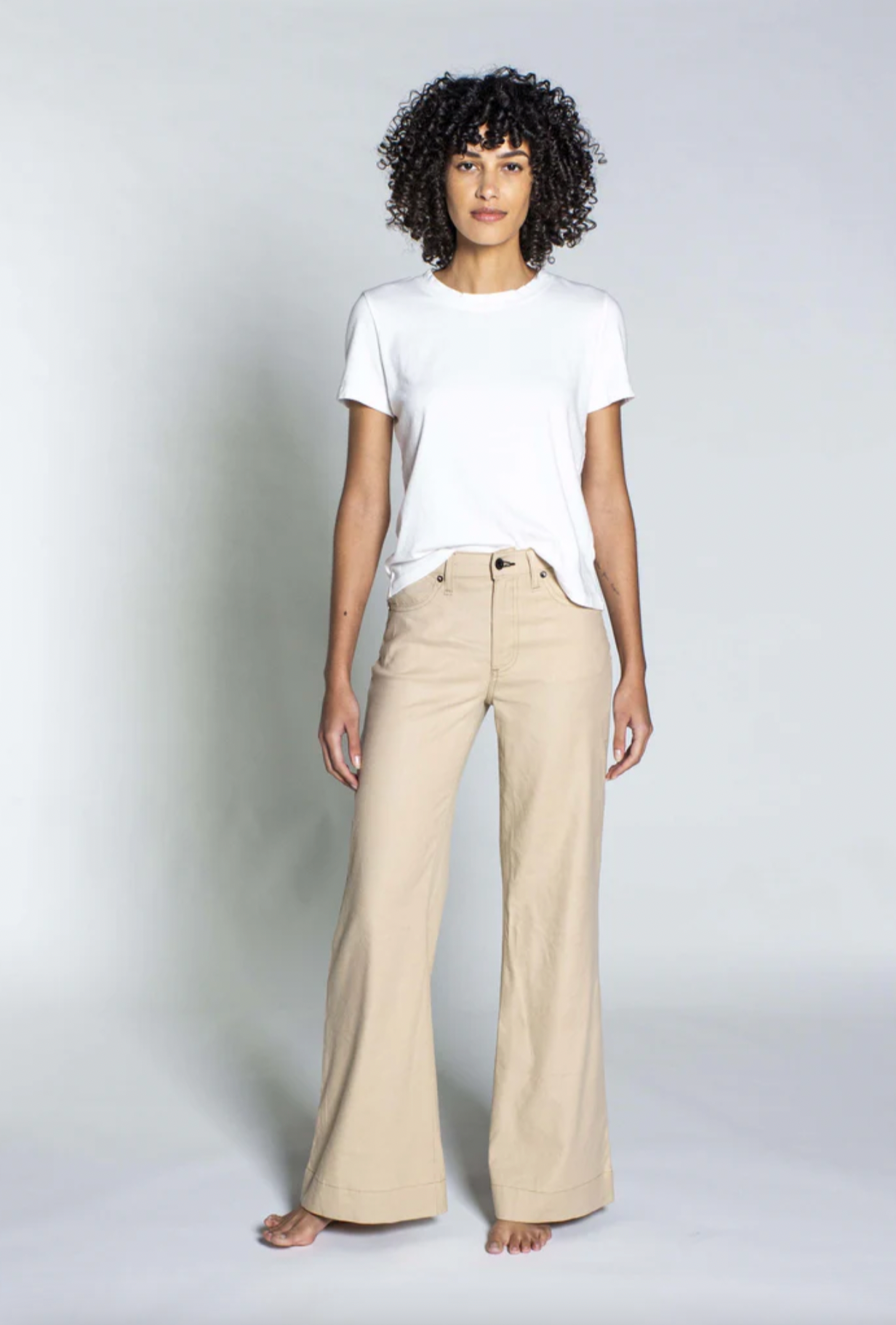 Juniper Wide Leg in Khaki Linen