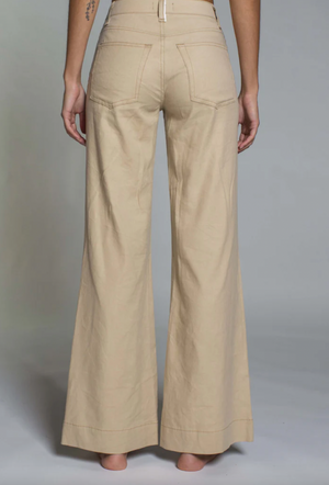 Juniper Wide Leg in Khaki Linen