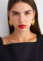 Melies Nebula Symmetrical Large Earrings- Gold