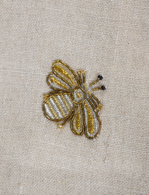 Embroidered Golden Bee Table Runner