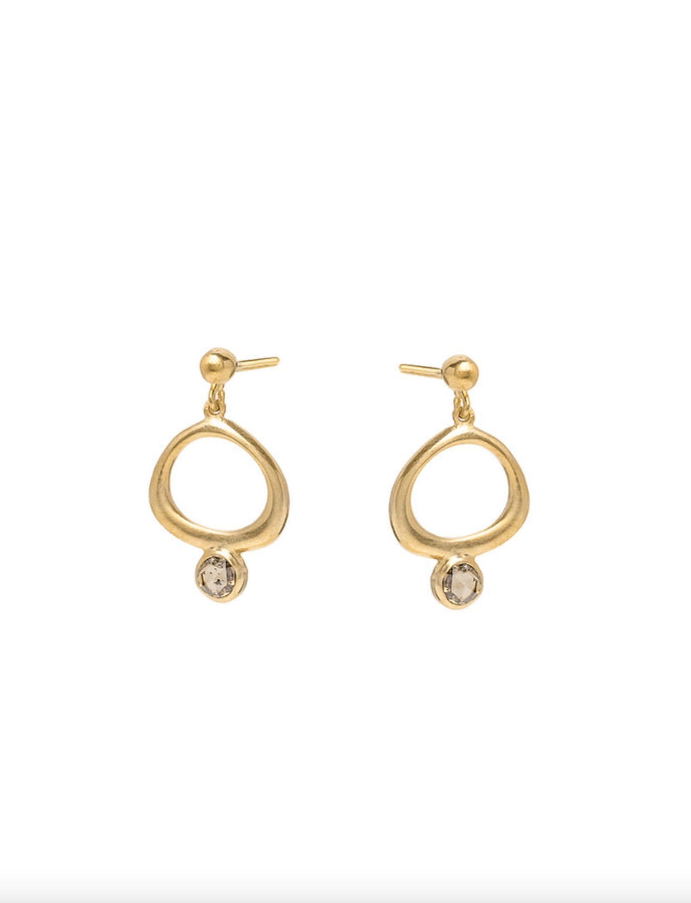 Gold Curve Mini Earrings