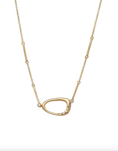 Gold Curve Romance Necklace