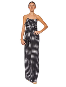 Kaia Polka Dot Tie Front Gown