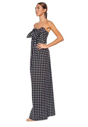 Kaia Polka Dot Tie Front Gown