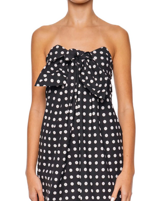 Kaia Polka Dot Tie Front Gown