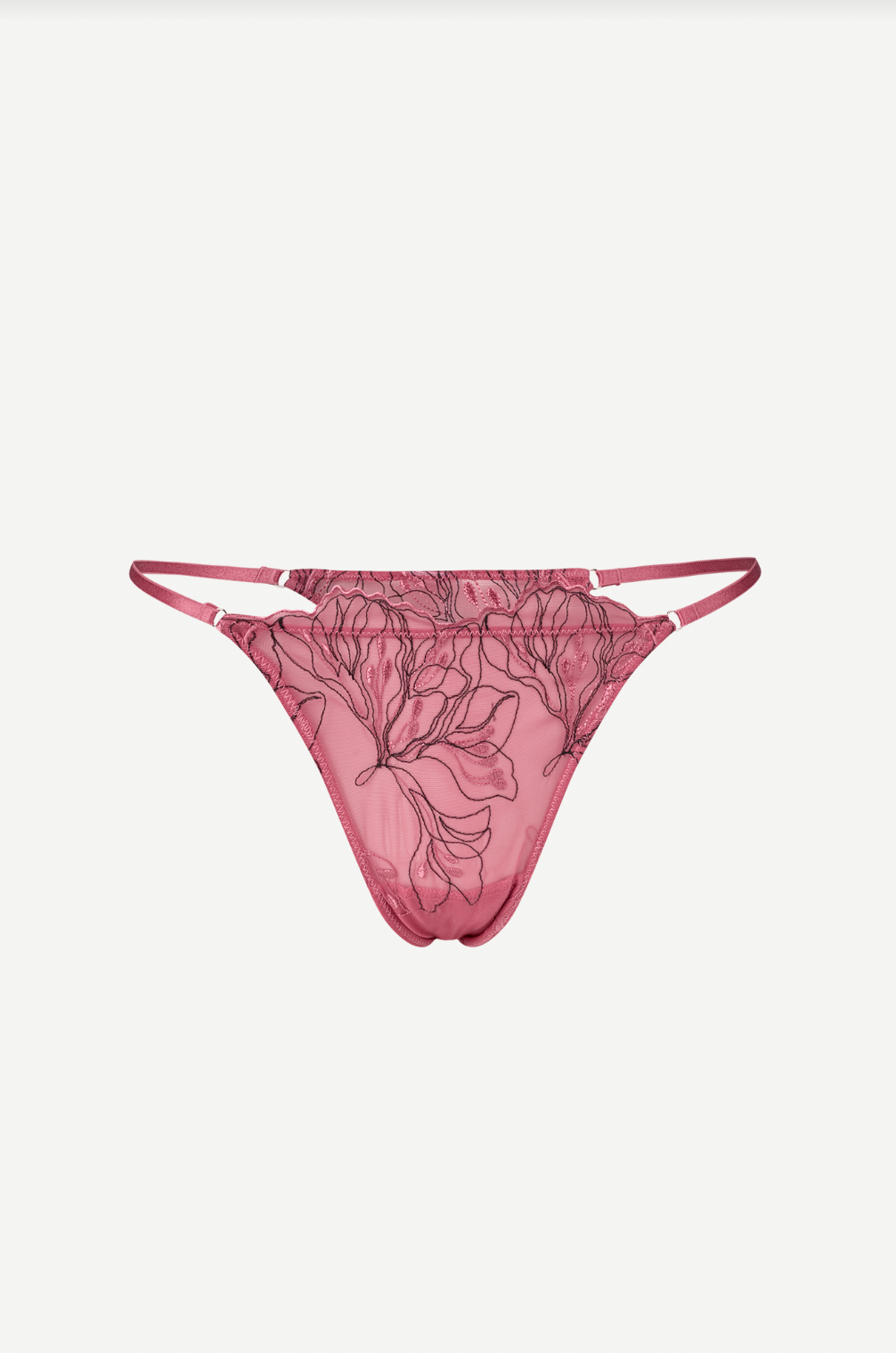 Saaudrey String in Rose Wine Lace