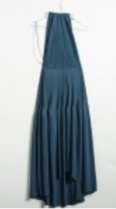 Tritonis Pleated Dress in Petrol