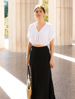 The Wallflower Linen Skirt in Black