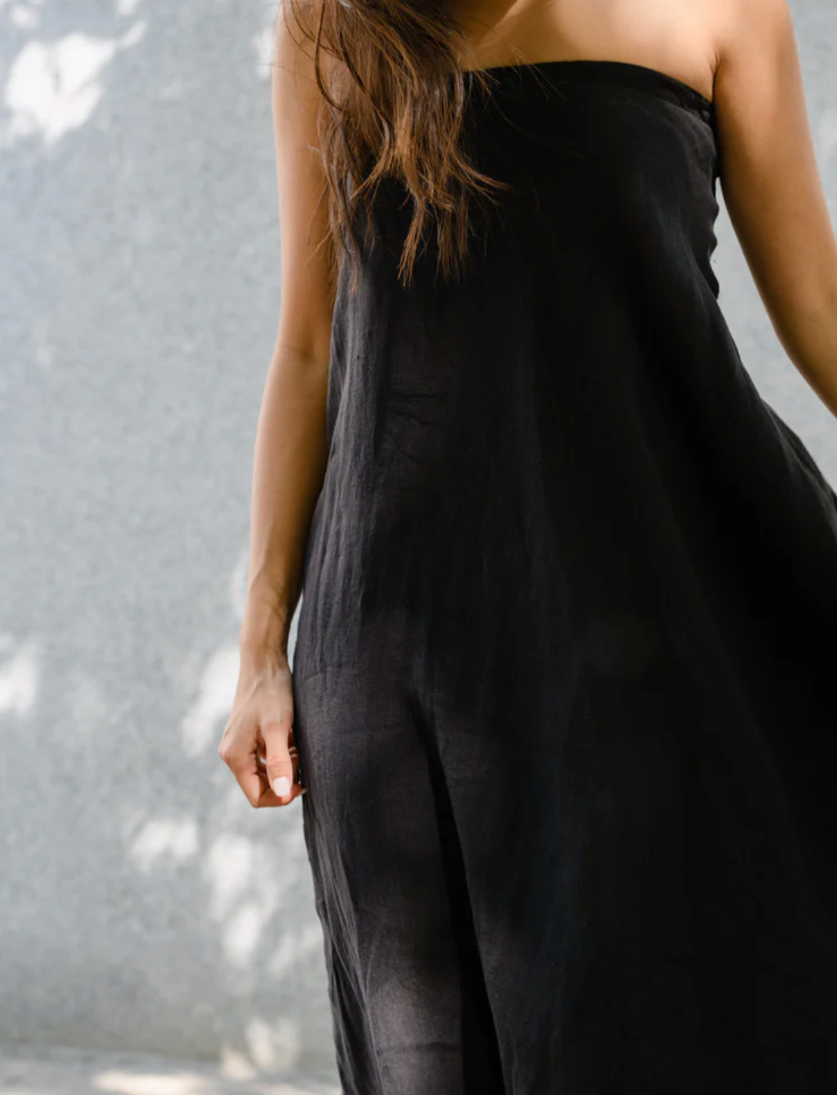 The Wallflower Linen Skirt in Black