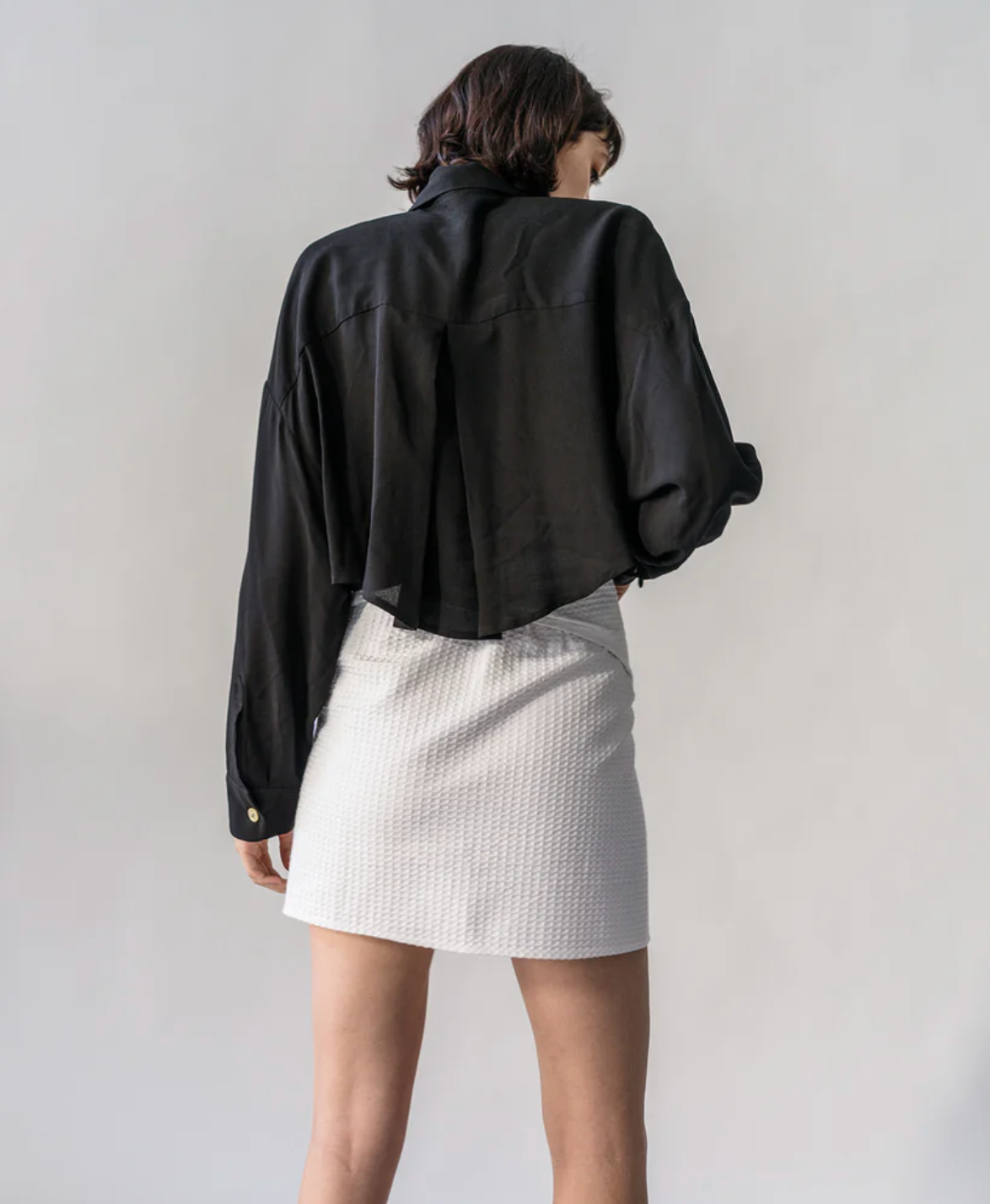 Sketch Sarong Skirt in Dark Cream