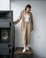 Twisted Trousers in Rose Beige