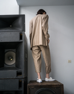 Twisted Trousers in Rose Beige